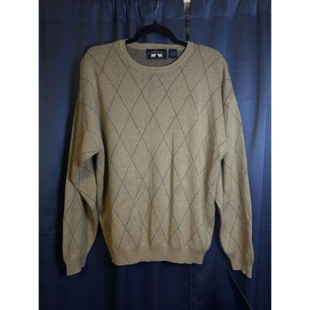 VINTAGE Woods and Gray 90s Men's Sweater LARGE 55% Acrylic 45% Cotton